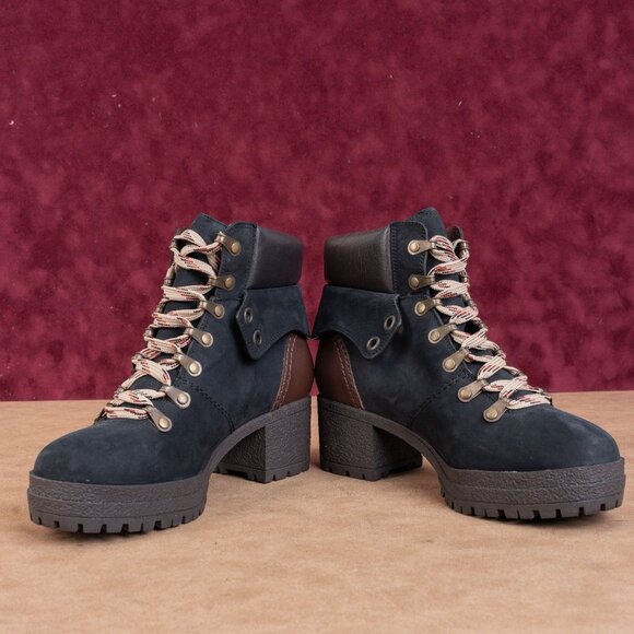 See By Chloé Eileen Shearling Boots Brown Coal Suede Leather Sz 6.5 / 37 - Picture 2 of 9